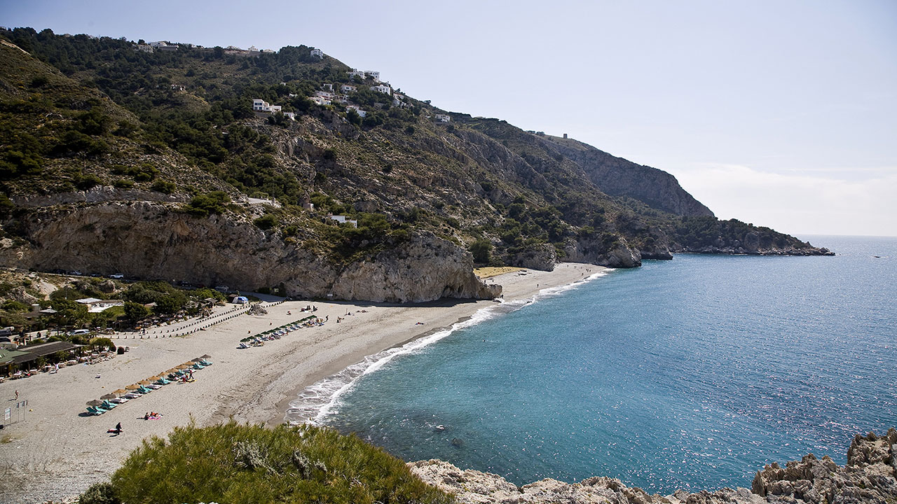 Playa cantarrija vista desde el acantilado