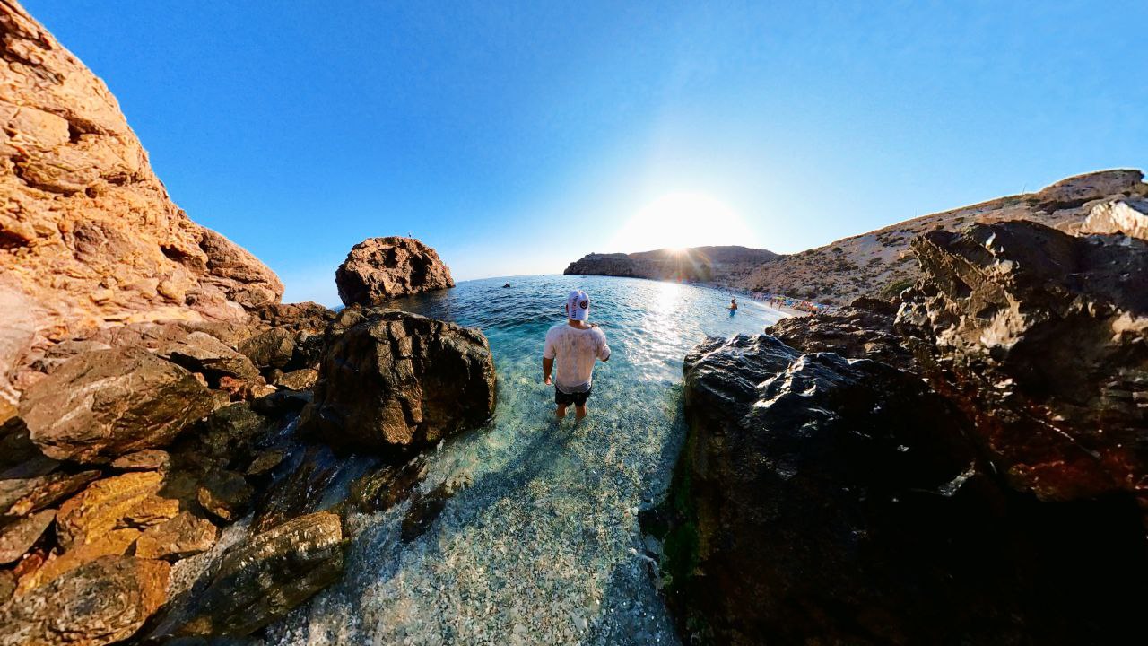 Playa La Rijana vista desde el acantilado