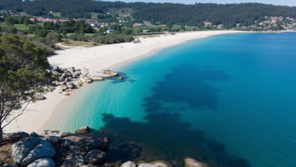 Costa de A Area da Base de Ariños en Cangas de Morrazo, Pontevedra