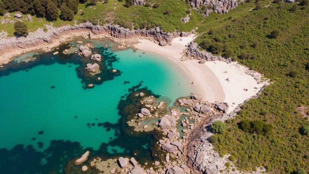 Entorno natural de A Area das Moscas en Pontevedra
