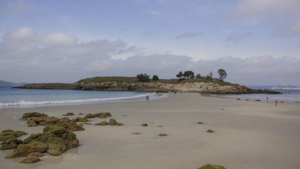 Ría y costa de A Area do Santo en Marín, Pontevedra