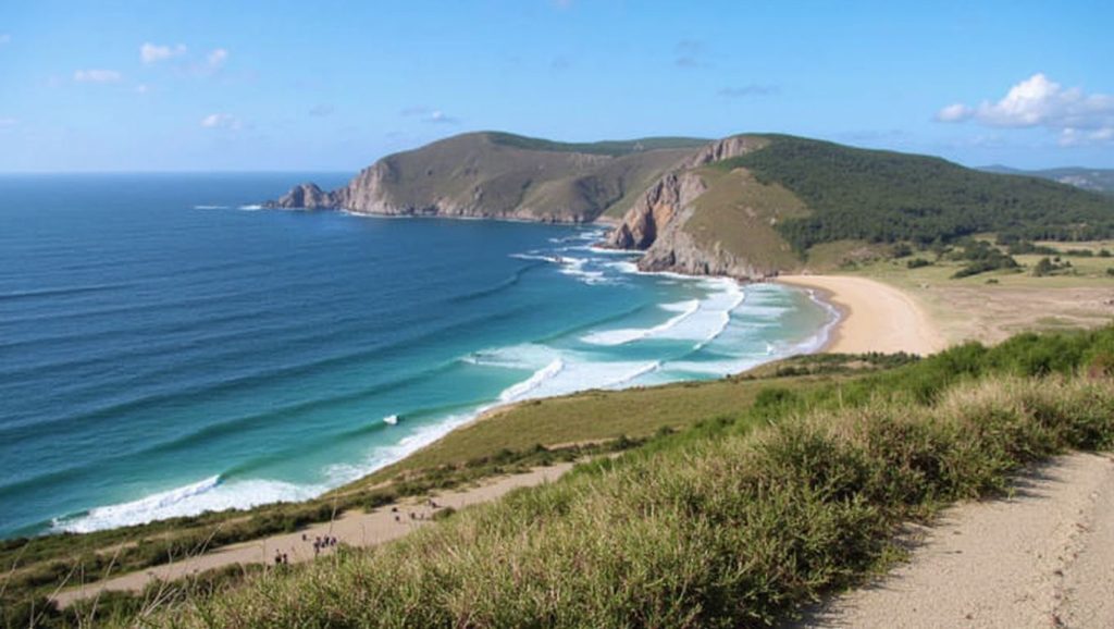 Playa A Largada de Fóra desde la arena, Galicia, A Coruña