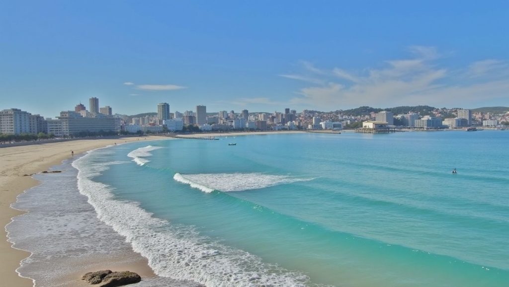 Playa A Largada de Fóra desde la arena, Galicia, A Coruña