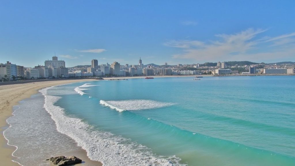 Playa A Largada de Fóra desde la arena, Galicia, A Coruña