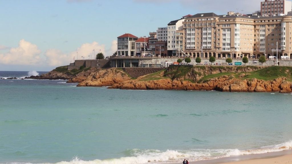 Línea de costa en A Pereira Torta, Galicia