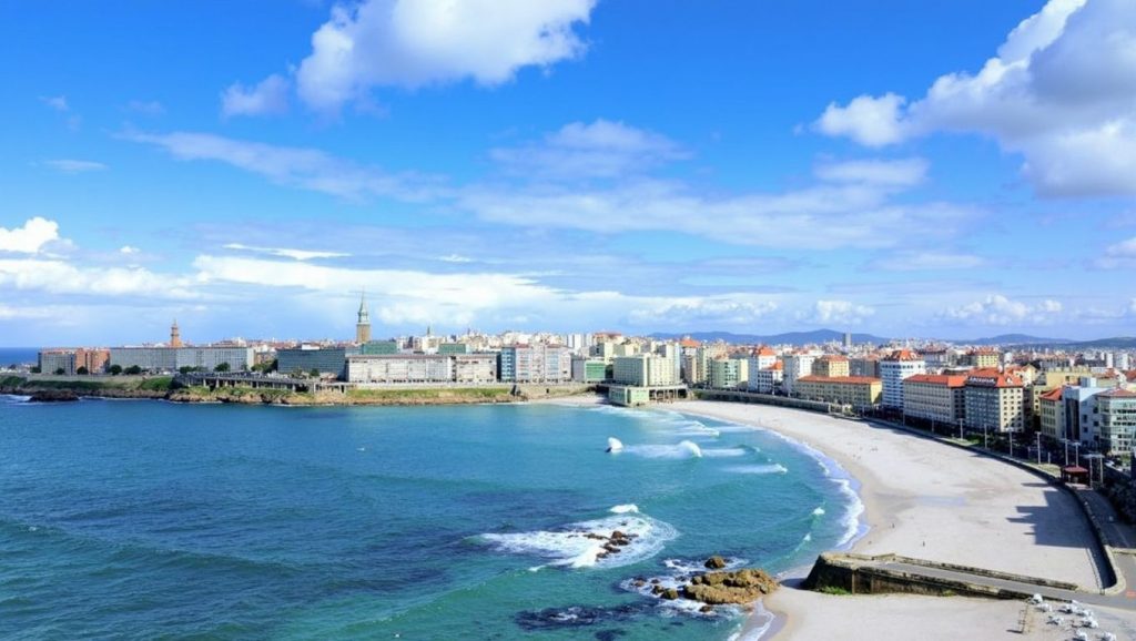 Vista del litoral en A Pereira Torta, Galicia