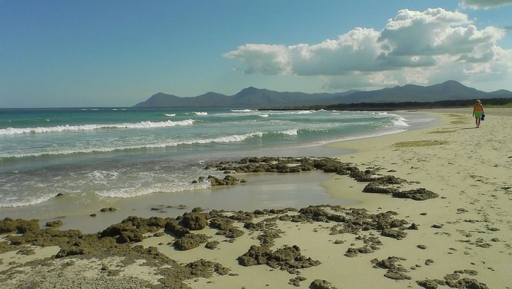 Arena y mar en Arenal d'en Casat, Santa Margalida, Mallorca