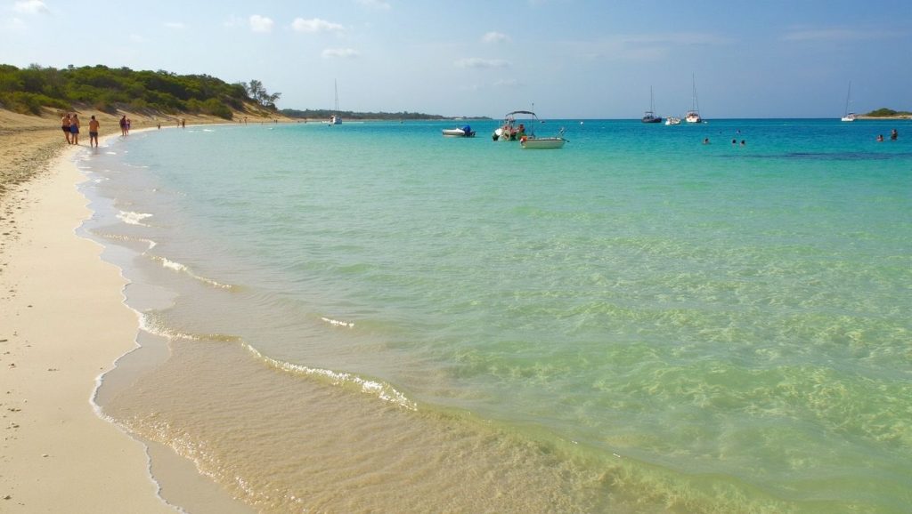 Vista de Arenal dels Ases desde la orilla, Ses Salines