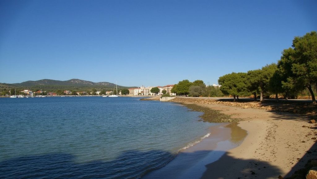 Amplio horizonte marino en Arenal dels Ases, Ses Salines