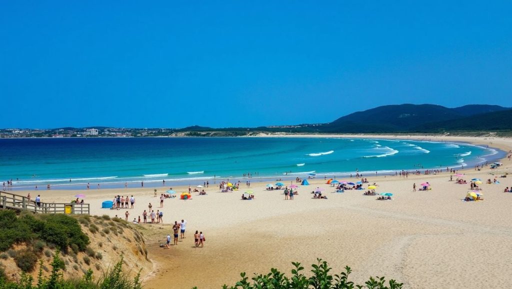 Arena y mar en Balouredo, Galicia, A Coruña