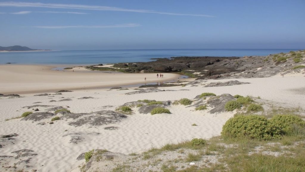 Arena fina en Balouredo, Galicia, A Coruña