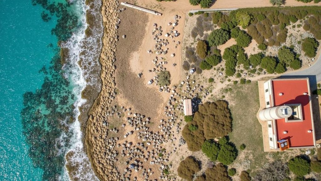 Horizonte desde Bassa Cabots, Ses Salines, Mallorca