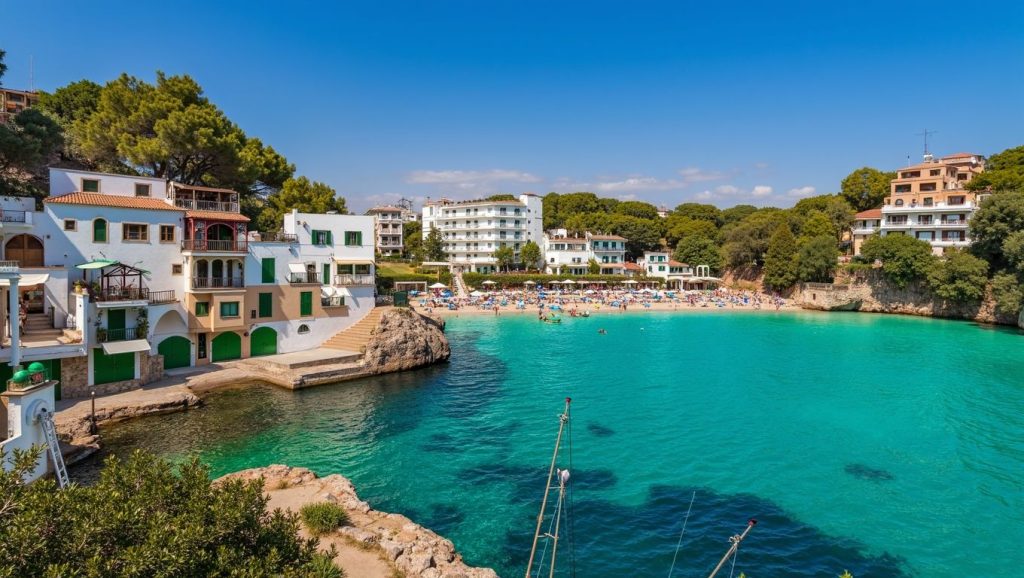 Playa Caló de sa Torre desde la arena, Santanyí, Mallorca
