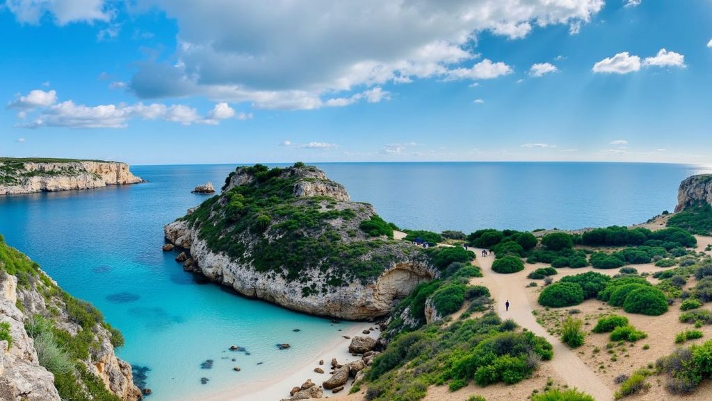 Vista del entorno de Caló de sa Torre, Santanyí, Mallorca