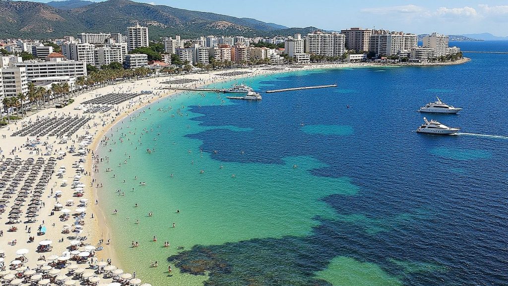Arena y orilla en Caló dels Macs, Calvià, Mallorca
