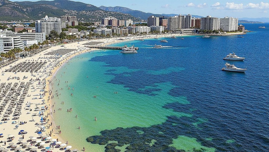 Primer plano de la orilla de Caló dels Macs, Calvià