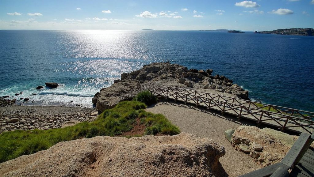 Acceso a Caló des Grells desde el aparcamiento, Palma