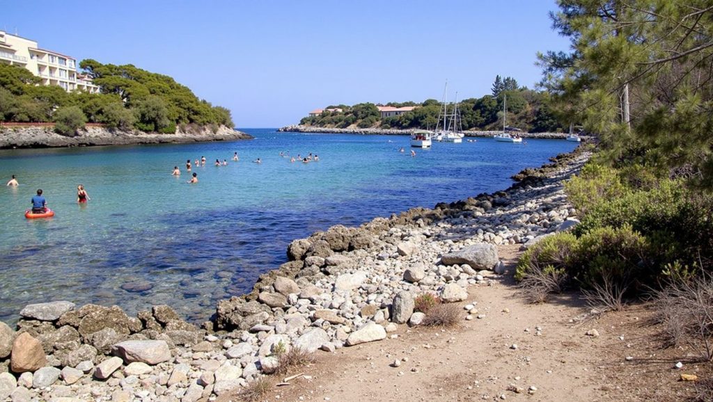 Vista general de Caló des Homos Morts, Santanyí