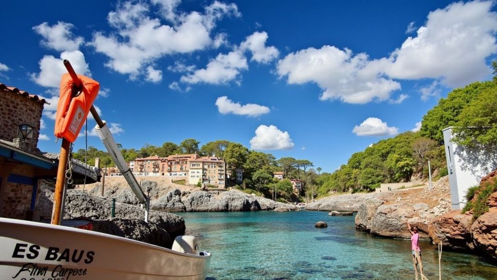 Arena y orilla en Caló des Moro, Santanyí, Mallorca