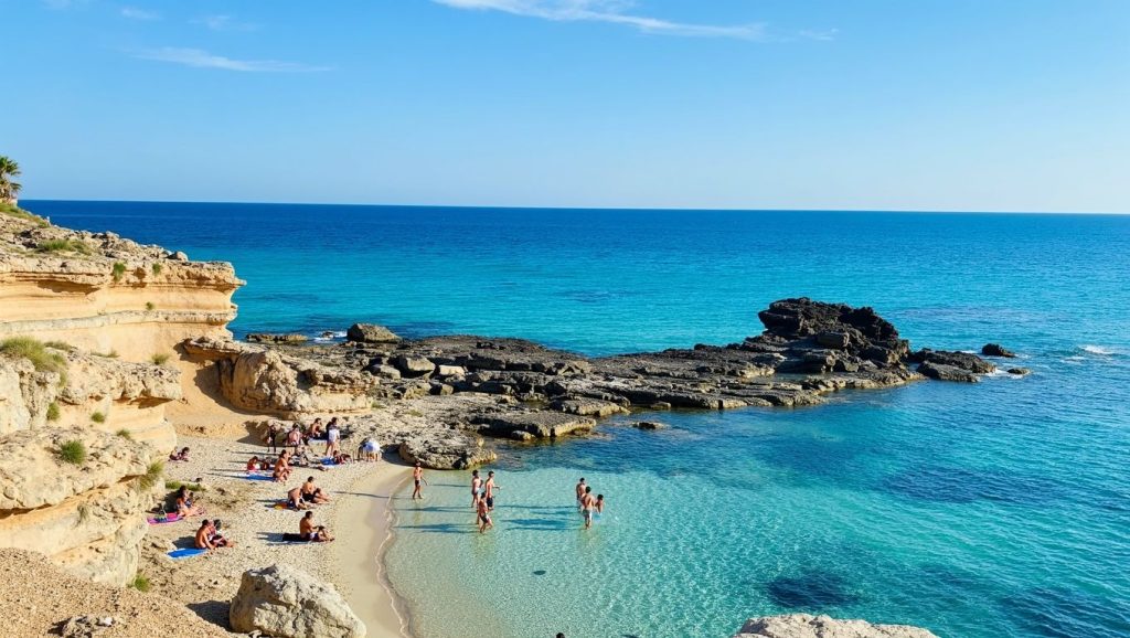 Acceso a Caló des Mort desde el aparcamiento, Formentera