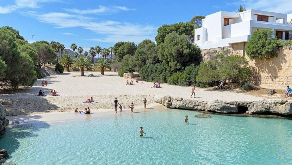 Oleaje en la orilla de Caló des Pou, costa de Santanyí / Felanitx