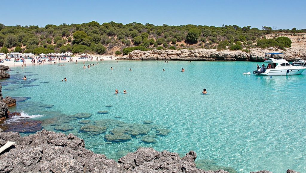 Playa Caló des Serral desde la arena, Manacor, Mallorca