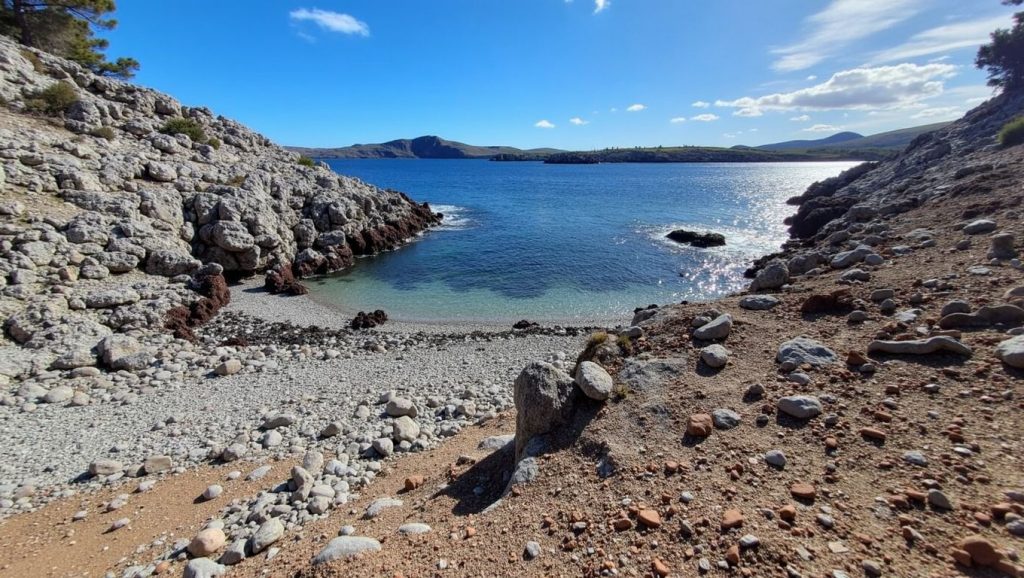 Arena y mar en Cala Agulla, Capdepera, Mallorca