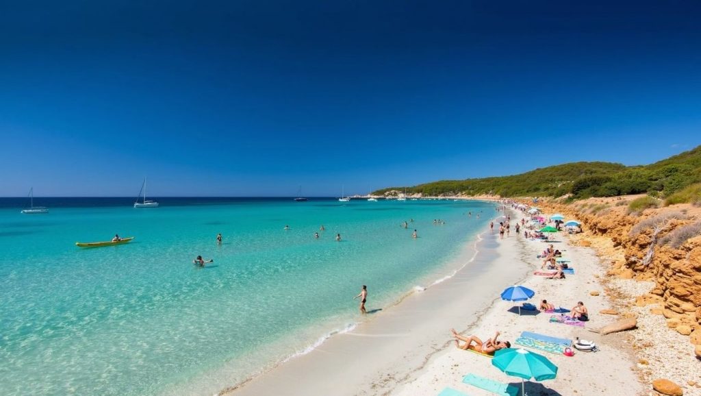 Vista de Cala Agulla desde la orilla, Capdepera