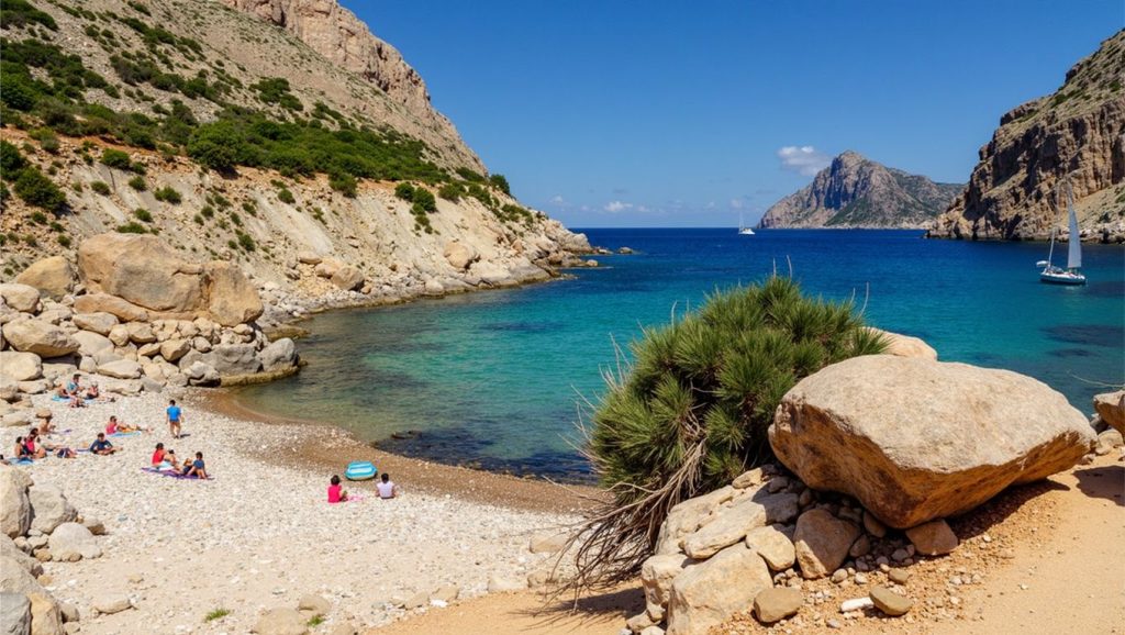 Playa de Cala Bóquer, Pollença, costa de Mallorca