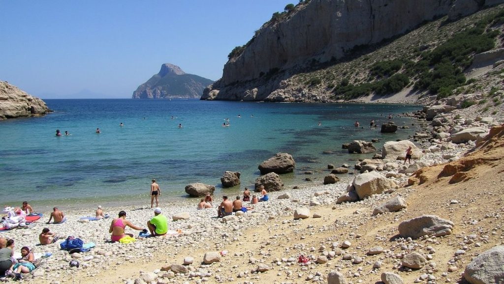 Acceso a Cala Bóquer desde el aparcamiento, Pollença