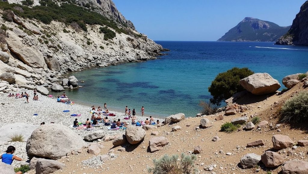 Playa Bóquer desde la arena, Pollença, Mallorca