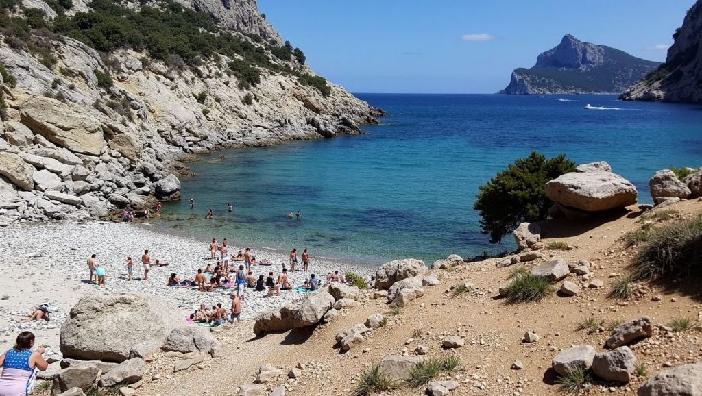 Vista de Cala Bóquer desde la orilla, Pollença