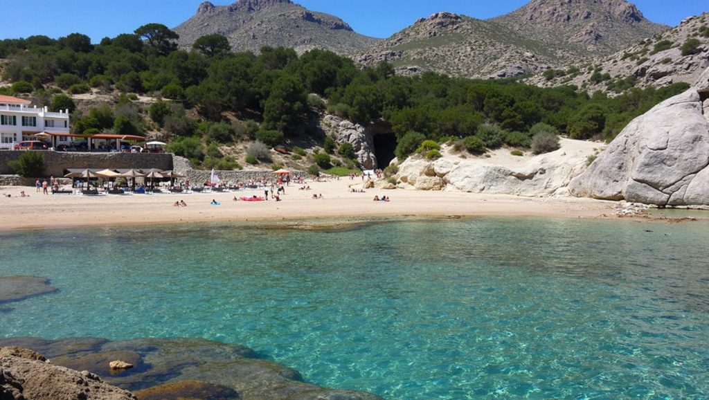 Vista general de Cala Barques, Pollença