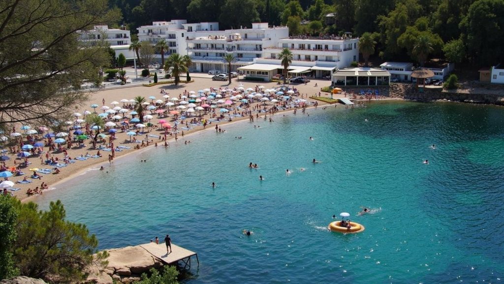Línea de costa en Cala Benirràs, Sant Joan de Labritja