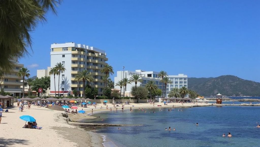 Textura de arena en Bona, Son Servera, Mallorca