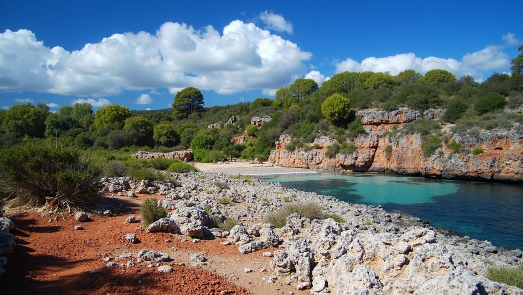 Costa de Felanitx desde Cala Brafi, Mallorca