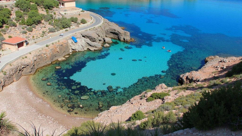 Entorno natural de Cala Carabó en Menorca