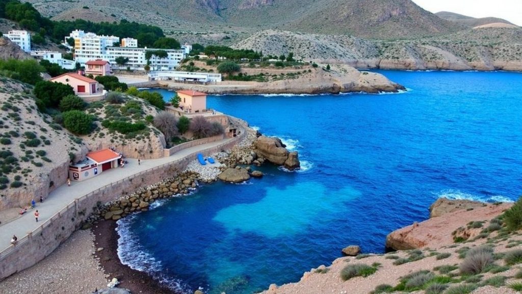 Olas rompiendo en Cala Carbó, Pollença