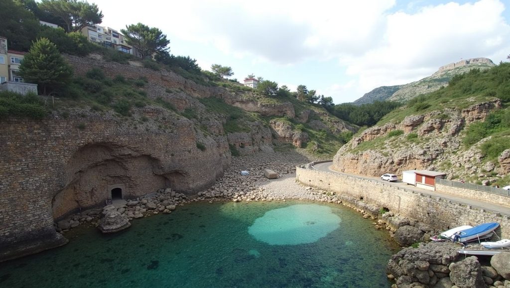 Vista de Cala Carbó desde la orilla, Pollença