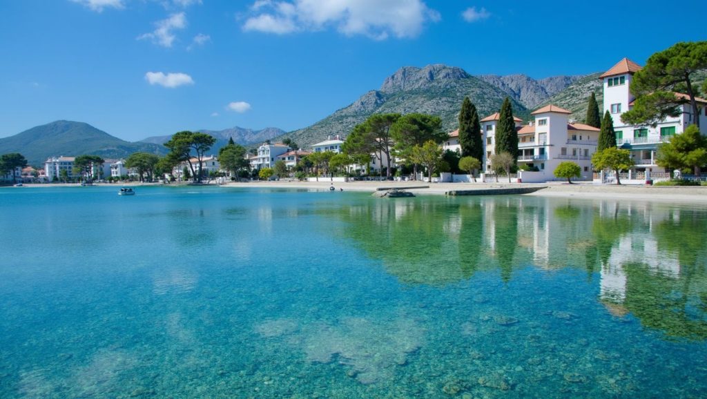 Playa Castell desde la arena, Pollença, Mallorca