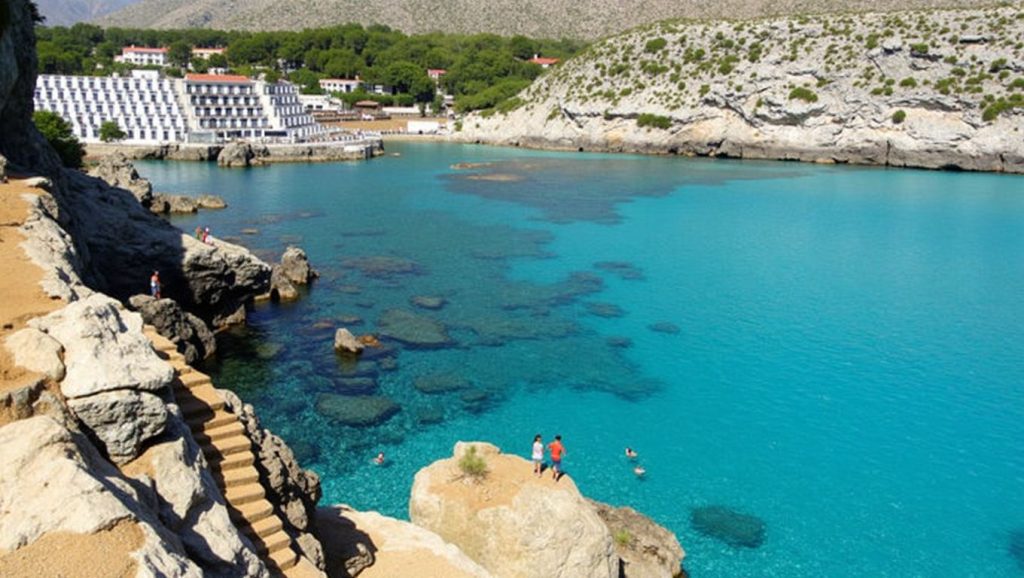 Vista de Cala Clara desde la orilla, Pollença