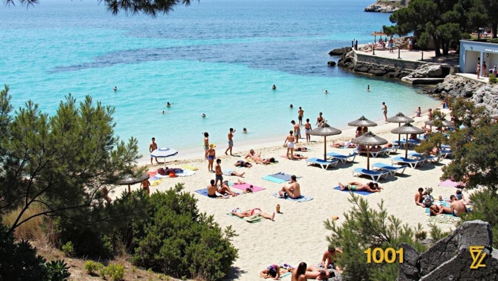 Detalle del agua en Cala Comtesa, Calvià, Mallorca