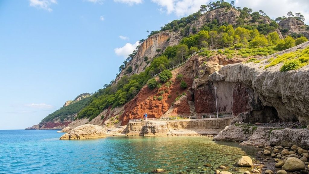 Textura de arena en d'Estellencs, Estellencs, Mallorca