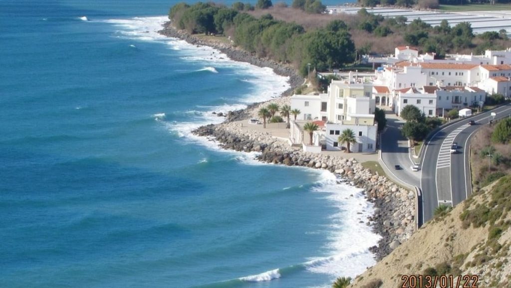 Primer plano de la orilla de Cala de los Pobres, Polopos