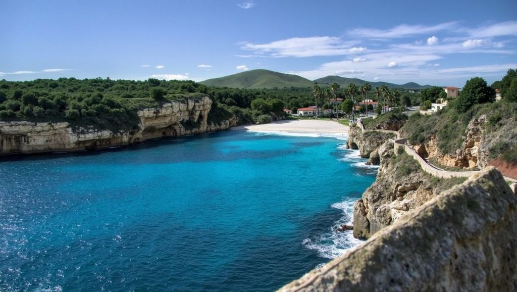 Panorámica completa de Cala de s'Estany d'en Mas, playa de Manacor