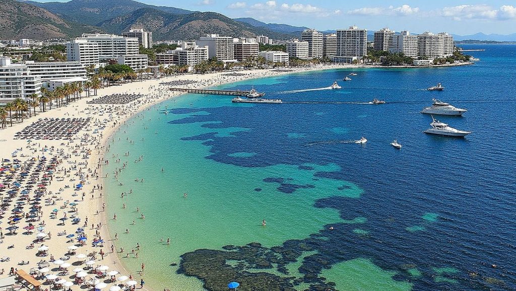 Vista de Cala del Guix desde la orilla, Calvià