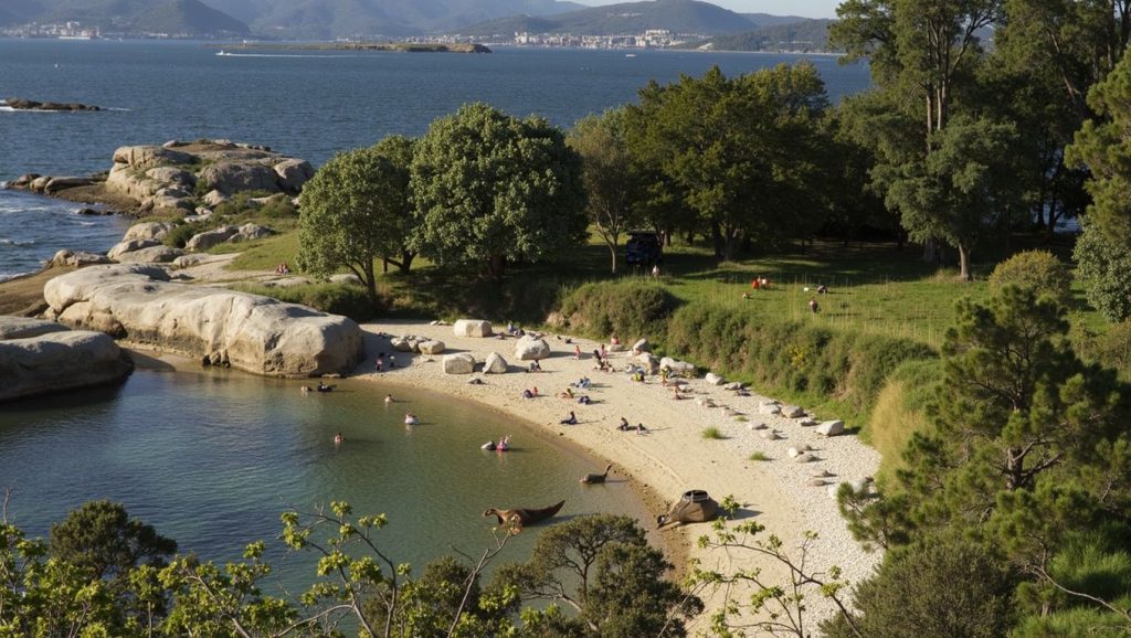 Entorno natural de Cala do Cabalo en A Coruña