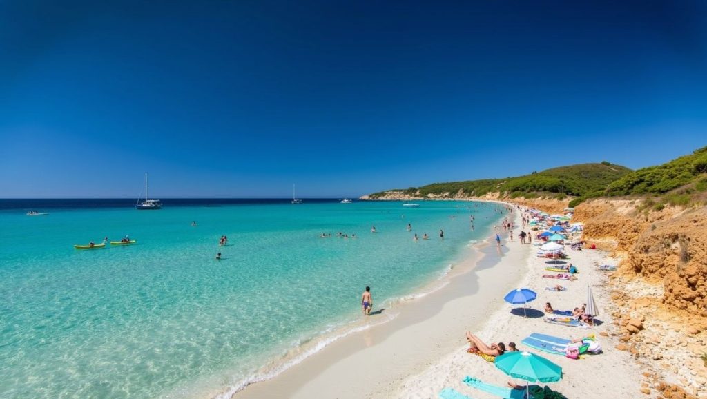 Vista de Cala Domingos desde la orilla, Manacor