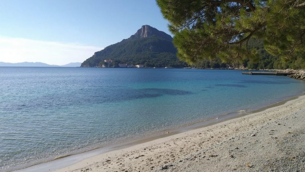 Playa Domingos desde la arena, Manacor, Mallorca