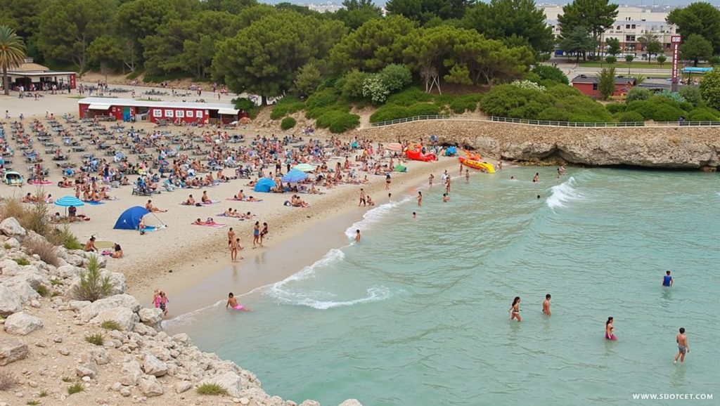 Playa Domingos Petit desde la arena, Manacor, Mallorca